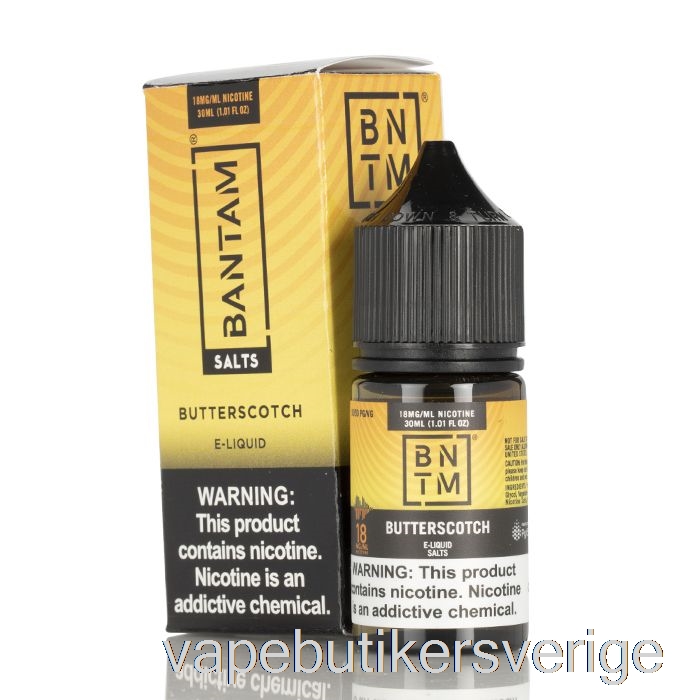 Vape Sverige Butterscotch Salter - Bantam Vape - 30ml 36mg